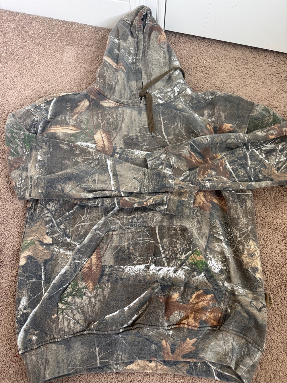 Men's Hooded Camo Pullover Sweatshirt - Realtree-Style Brown/Green